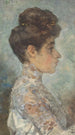 Portrait von Lizzy im Profil nach rechts - Martinus van Andringa — Ansicht des Kunstwerks