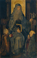 Saint Antoine l'Ermite et les donateurs - Martín Bernat — gerahmtes Bild an der Wand