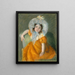 Margot in orangefarbener Robe - Mary Cassatt — gerahmtes Bild an der Wand