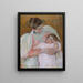 Krankenschwester und Kind - Mary Cassatt — gerahmtes Bild an der Wand