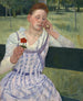 Frau mit einer roten Zinnie - Mary Cassatt — Ansicht des Kunstwerks