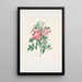 Rosa carolina - Mary Lawrance — gerahmtes Bild an der Wand