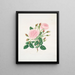 Rose provinciale - Mary Lawrance — gerahmtes Bild an der Wand