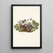 Hepatisches Gemälde Hepatica americana - Mary Vaux Walcott — gerahmtes Bild an der Wand