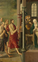 Panneau de retable avec Dispute avec les docteurs au verso Apparition du Christ à sa mère - Maître d'Alkmaar — Ansicht des Kunstwerks