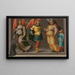 Erzengel Gabriel, Michael und Raphael mit Tobit und einer Spenderin - Meister von Serumido — gerahmtes Bild an der Wand