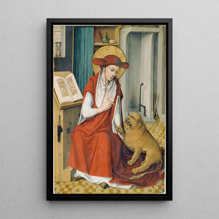 Master of the Housebook - St Jerome in his Study with the Lion.webp
