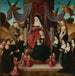 Jungfrau und Kind mit der heiligen Anna und den Heiligen Franz und Lidwina mit den Spendern Anna Selbdritt - Meister der Heiligen-Johannes-Tafeln — Ansicht des Kunstwerks