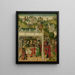 Hochzeit der heiligen Elisabeth von Ungarn und Ludwig von Thüringen an der Wartburg - Meister der Heiligen Elisabeth-Tabernakel — gerahmtes Bild an der Wand