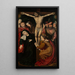 Die Kreuzigung Christi - Meister der Kreuzigung von Turin — gerahmtes Bild an der Wand