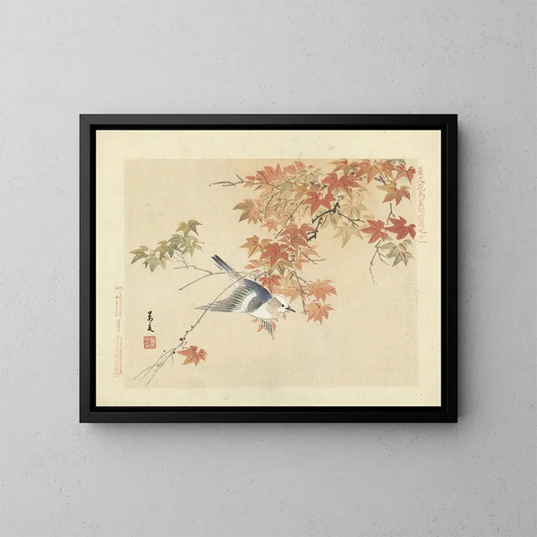 Châtaignenacken-Stare-Gemälde - Matsumura Keibun — gerahmtes Bild an der Wand