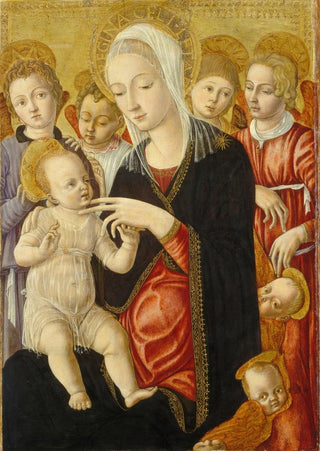 Matteo di Giovanni - Madonna and Child with Angels and Cherubim.webp