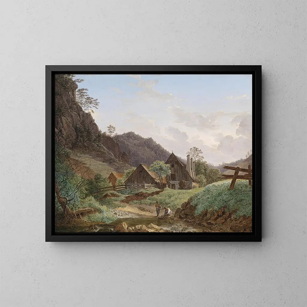 Hammer der Schmiede in Gutenstein - Matthias Rudolf Toma — gerahmtes Bild an der Wand