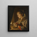 Alte Frau im Gebet - Matthias Stom — gerahmtes Bild an der Wand