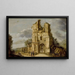 Ruinen der Kirche - Matthieu Dubus — gerahmtes Bild an der Wand