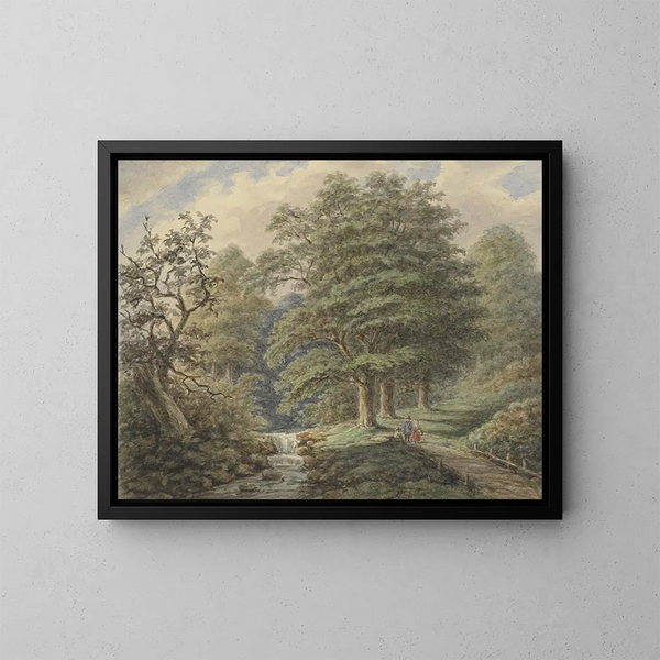 Landschaft mit kleinem Wasserfall - Matthijs Maris — gerahmtes Bild an der Wand