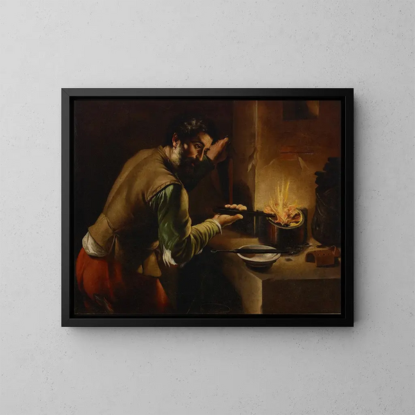 Ein Goldschmied - Mattia Preti — gerahmtes Bild an der Wand