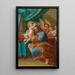 L'Enfant Jésus krönt Saint Joseph mit Engeln im Hintergrund - Mattia de Mare — gerahmtes Bild an der Wand