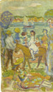 Gruppe von Figuren mit Esel - Maurice Prendergast — Ansicht des Kunstwerks