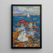 Figuren bei Ebbe auf den Felsen - Maurice Prendergast — gerahmtes Bild an der Wand