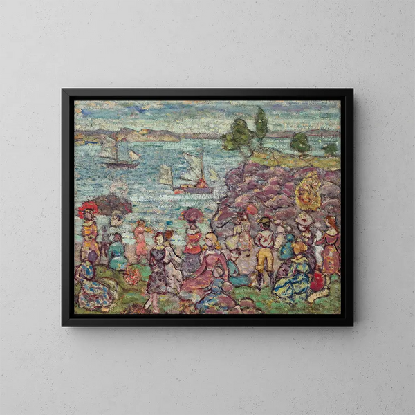 La Course de Bateaux - Maurice Prendergast — gerahmtes Bild an der Wand