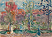 Bäume gegen Berg - Maurice Prendergast — Ansicht des Kunstwerks