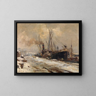 Maurits Blieck - Antwerp Harbour in Winter.webp