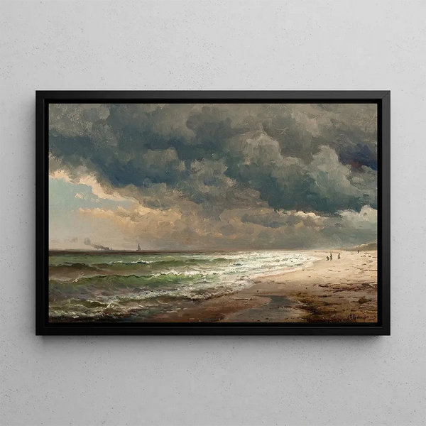 Long Island Strand - Mauritz Frederick Hendrick de Haas — gerahmtes Bild an der Wand