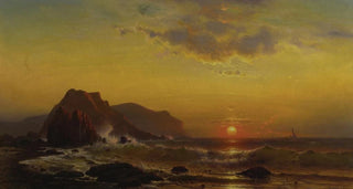 Mauritz Frederick Hendrick de Haas - Sunset Over the Waves.webp