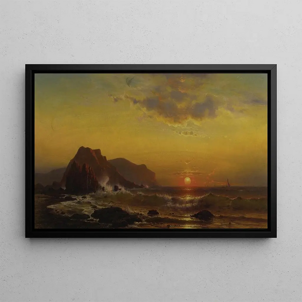 Mauritz Frederick Hendrick de Haas - Sunset Over the Waves.webp
