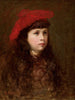 Portrait einer Mädchen mit rotem Hut - Maurycy Trębacz — Ansicht des Kunstwerks