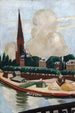 Fluss des Mains und Kirche - Max Beckmann — Ansicht des Kunstwerks