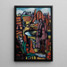 Landschaft mit Felsen - Max Beckmann — gerahmtes Bild an der Wand
