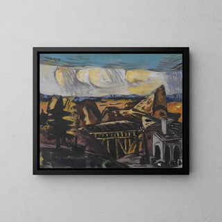 Großes Karriere-Gemälde in Oberbayern - Max Beckmann — gerahmtes Bild an der Wand