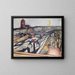 Eis auf dem Fluss - Max Beckmann — gerahmtes Bild an der Wand