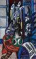 Großes Stillleben mit blauer Innenansicht - Max Beckmann — Ansicht des Kunstwerks