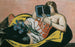 Frau liegend mit Buch und Iris - Max Beckmann — Ansicht des Kunstwerks