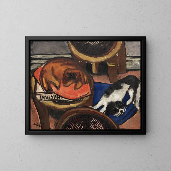 Reproduktion des Gemäldes Majong und kalte Hunde - Max Beckmann