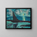 Nacht des Mondes am Meer - Max Beckmann — gerahmtes Bild an der Wand