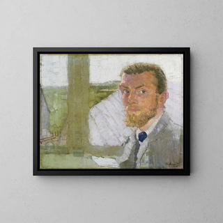 Selbstporträt - Max Beckmann — gerahmtes Bild an der Wand