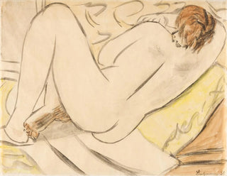 Nackt schlafend - Max Beckmann — Ansicht des Kunstwerks