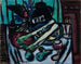 Stillleben mit Chianti-Flasche und Sellerie - Max Beckmann — Ansicht des Kunstwerks