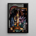 Stillleben mit zwei großen Kerzen - Max Beckmann — gerahmtes Bild an der Wand