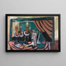 Stillleben mit umgestellter Kerze - Max Beckmann — gerahmtes Bild an der Wand