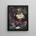 Natur stillleben mit roten Rosen - Max Beckmann — gerahmtes Bild an der Wand