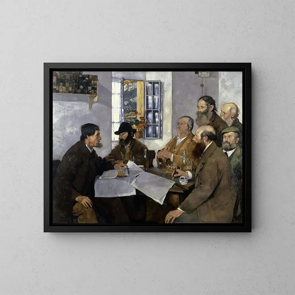 Die Politiker des Dorfes - Max Buri — gerahmtes Bild an der Wand