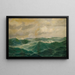 Bewegung auf einer Meereslandschaft - Max Jensen — gerahmtes Bild an der Wand