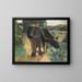 Ein Bauer mit seiner Kuh - Max Liebermann — gerahmtes Bild an der Wand