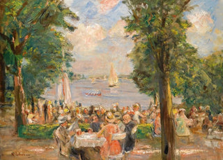 Max Liebermann - Beergarden Near The Wannsee.webp