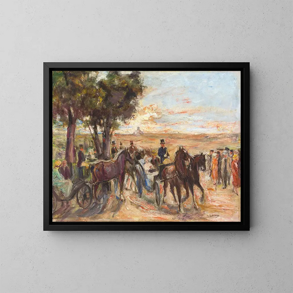 Promenade sur le Monte Pincio à Rome - Max Liebermann — gerahmtes Bild an der Wand